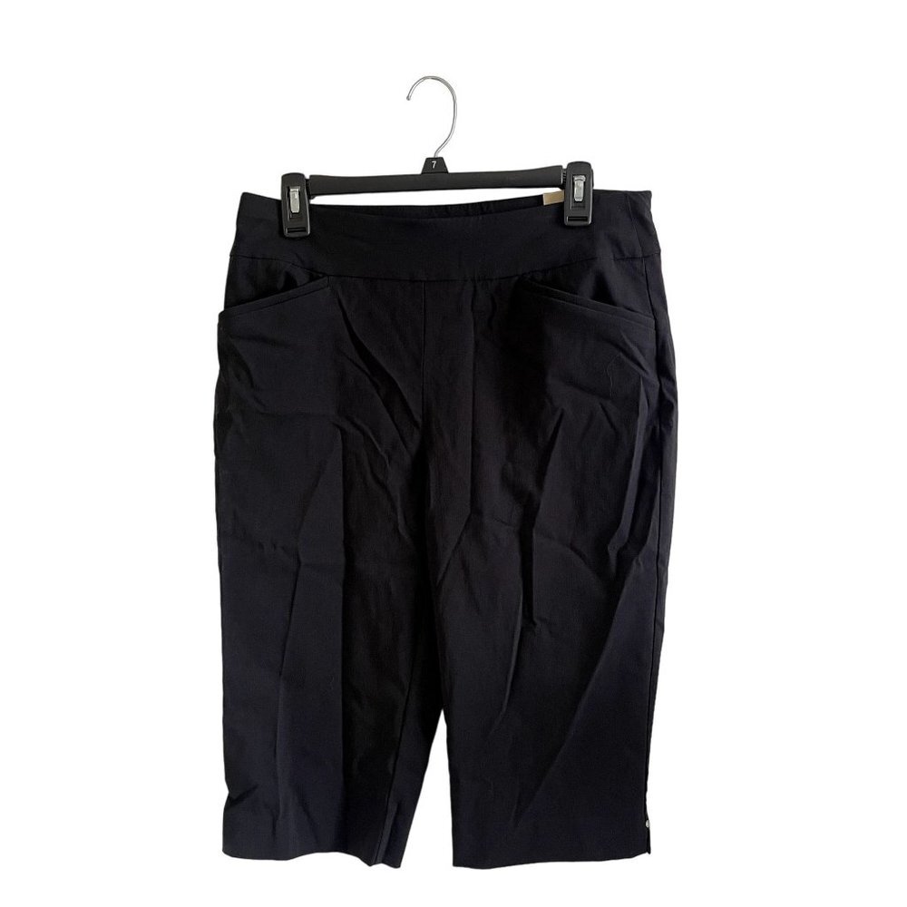 NWT Chico's Perfect Stretch‎ Josie Slim Pedal Classic Rise Black Shorts